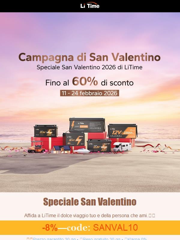 💞 Speciale San Valentino 2026 di LiTime——Fino al 60% di sconto