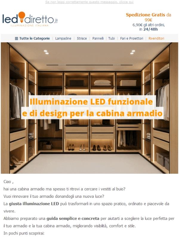 📗[Guida] Illuminazione LED per Armadi e Cabine armadio: la guida pratica