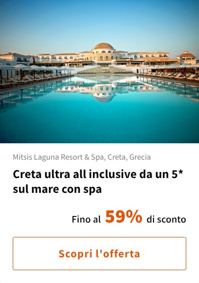 Creta ultra all inclusive da un 5* sul mare con spa