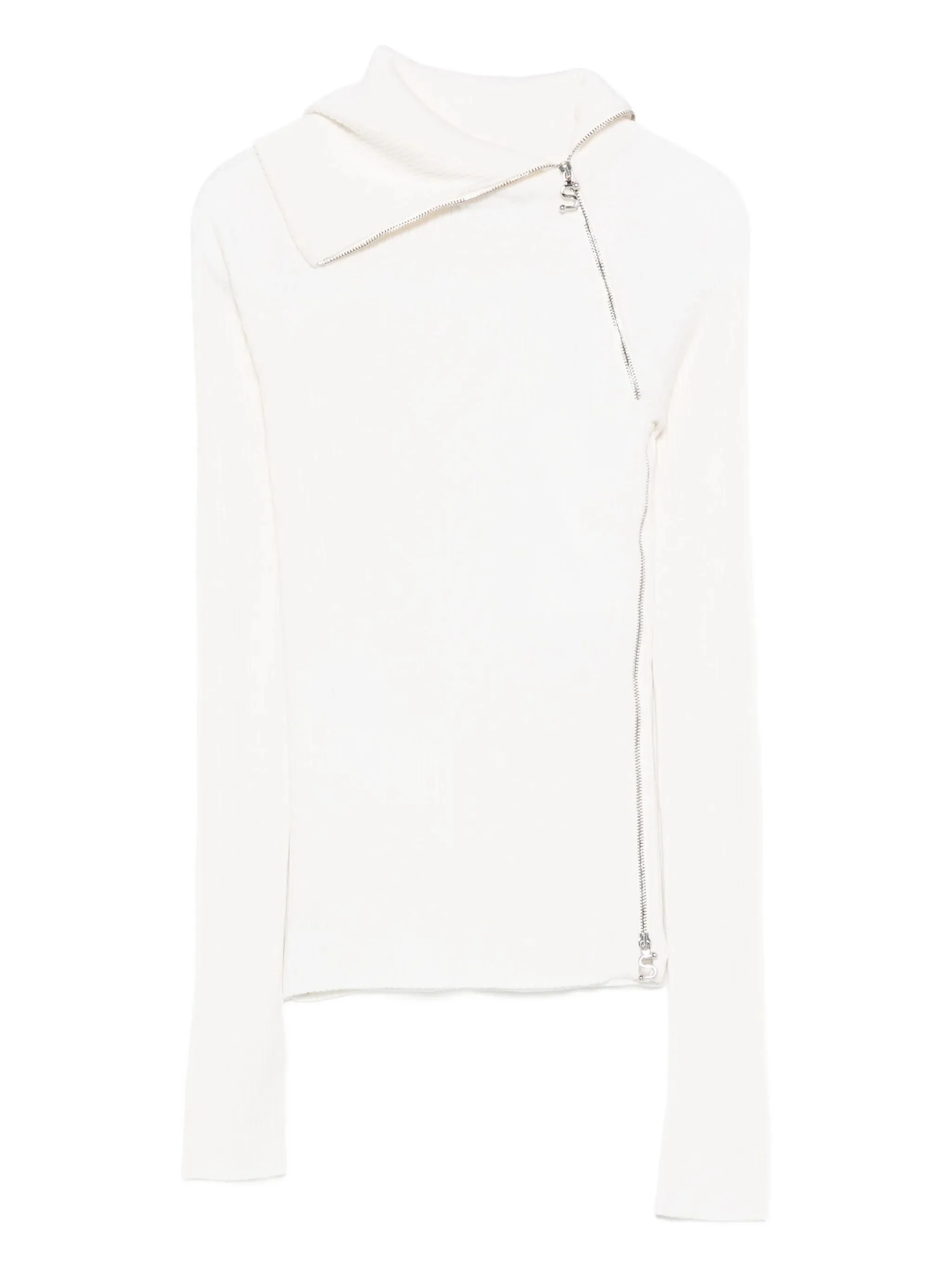Image of Sportmax Ribbed Zip-front Sweater