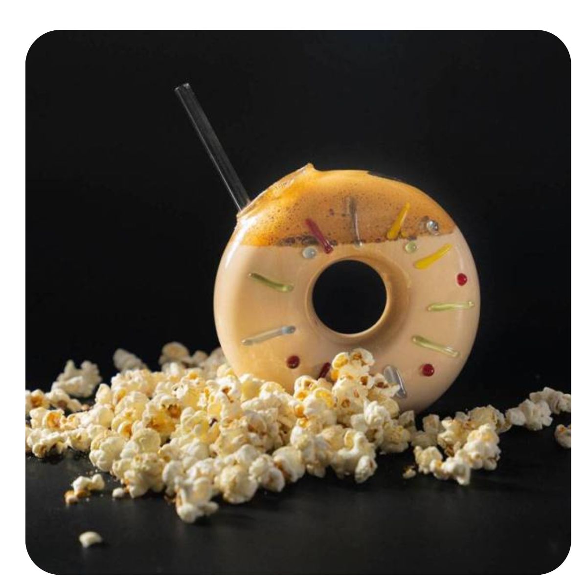 bicchiere donuts in vetro 