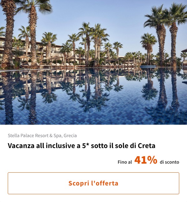 Vacanza all inclusive a 5* sotto il sole di Creta