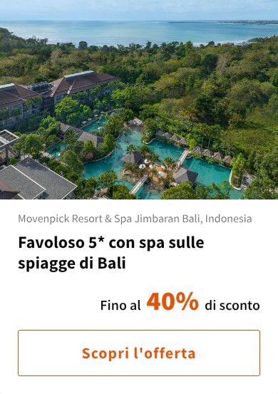 Favoloso 5* con spa sulle spiagge di Bali
