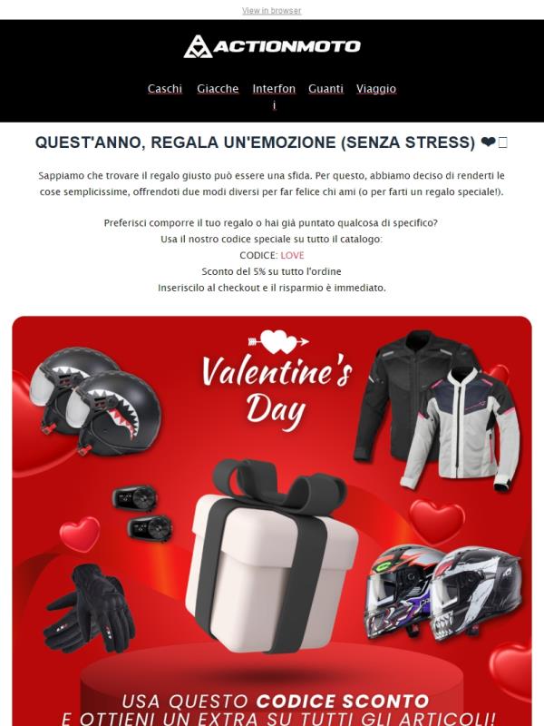 ❤️ Regalo di San Valentino? Ci pensiamo noi (Codice Sconto LOVE)