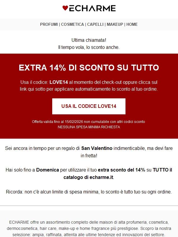🚨 ULTIMISSIMA CHIAMATA: il tuo regalo di San Valentino scade ora!