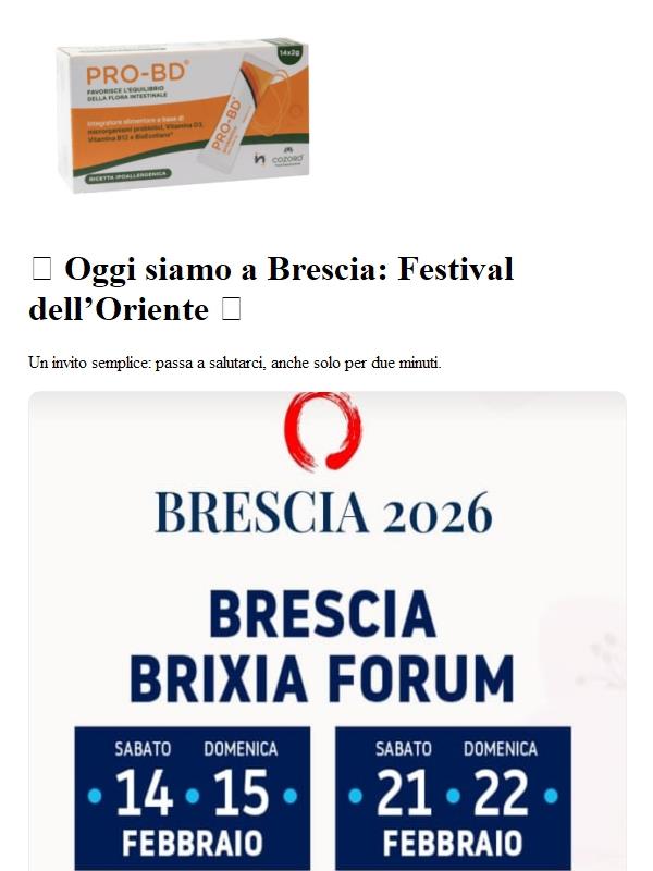 🌸 Oggi e domani a Brescia… ci vediamo?