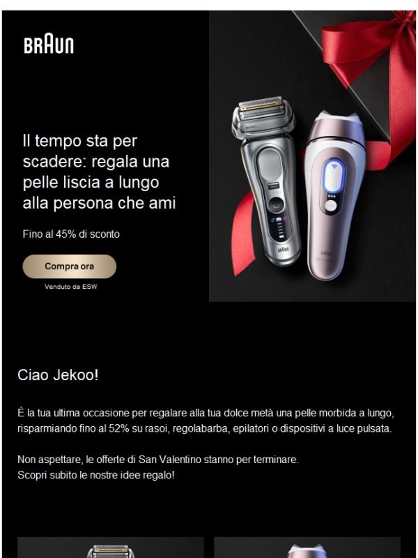 Ultima occasione - Le offerte di San Valentino terminano stasera.