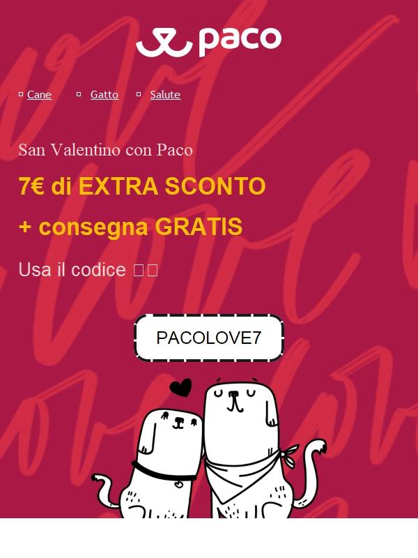 San Valentino: 7€ di Extra Sconto fino a mezzanotte ❤️