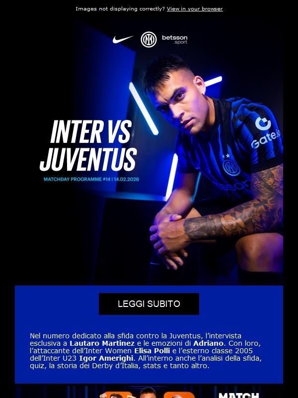 Il Matchday Programme di Inter-Juventus