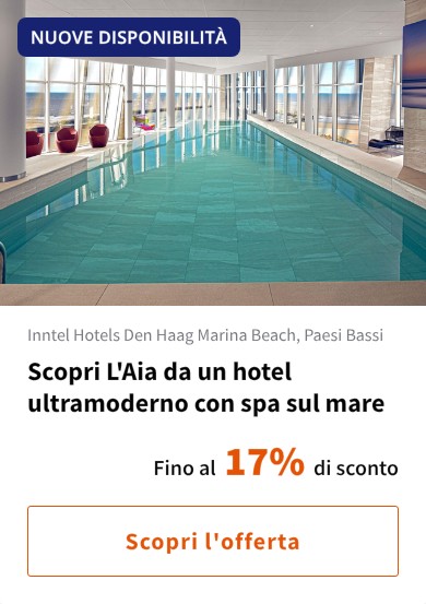 Scopri L'Aia da un hotel ultramoderno con spa sul mare