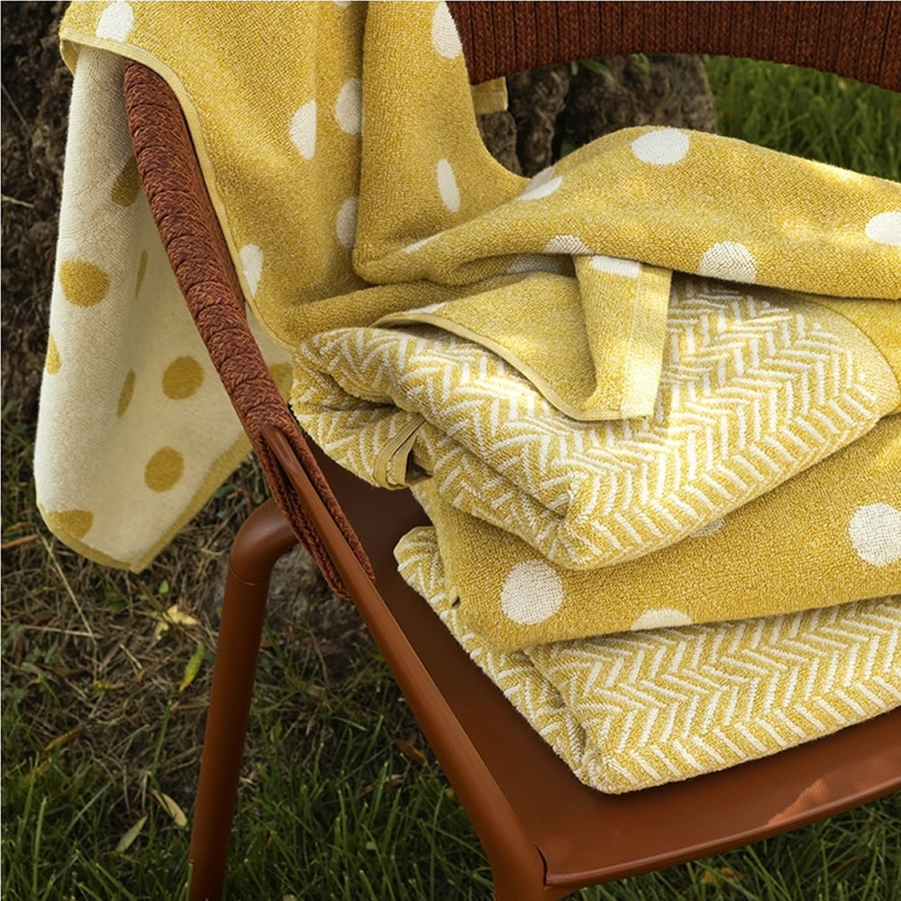 Image of COPPIA SALVIETTA E OSPITE POIS SENAPE FAZZINI