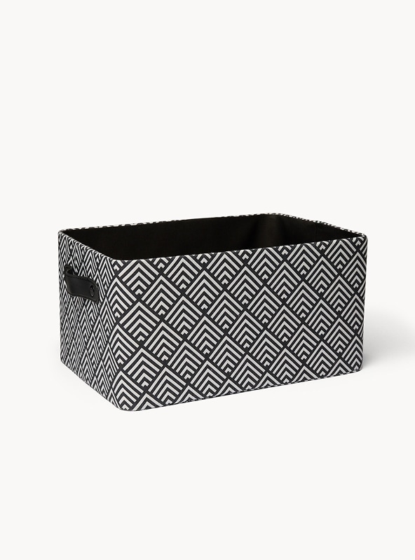 Cesto bicolore con maniglie