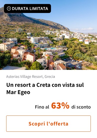 Un resort a Creta con vista sul Mar Egeo