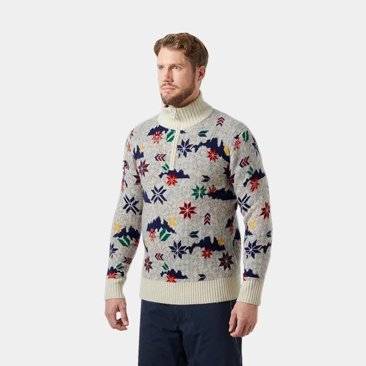 Men's Arctic Ocean Icelander Wool Knit ½ Zip Sweater