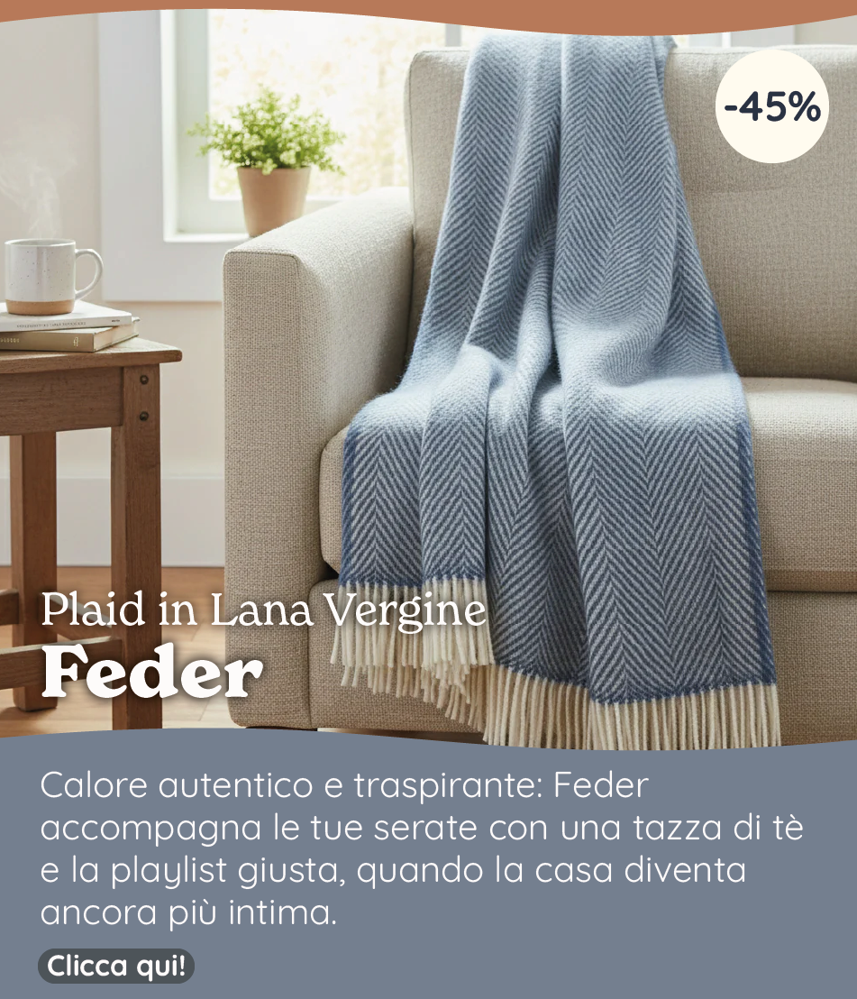 Plaid in Lana Vergine - Feder