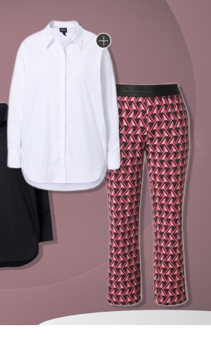 Camicia dal taglio oversize con collo da camicia e maniche lunghe