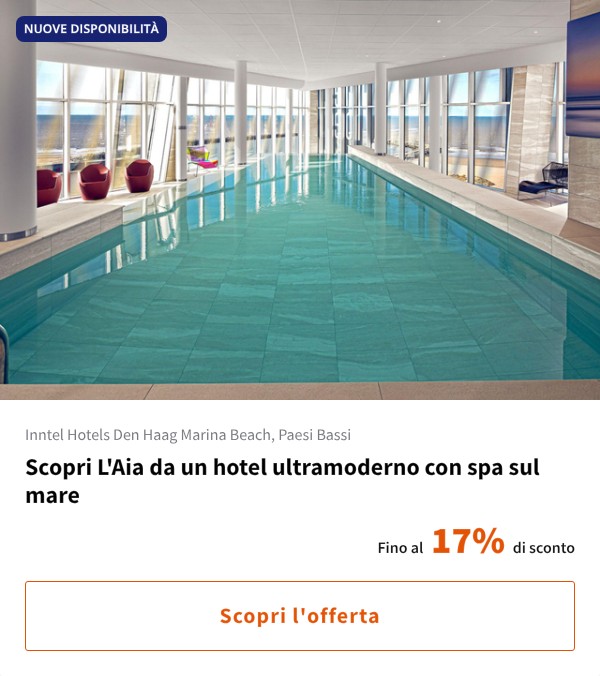 Scopri L'Aia da un hotel ultramoderno con spa sul mare