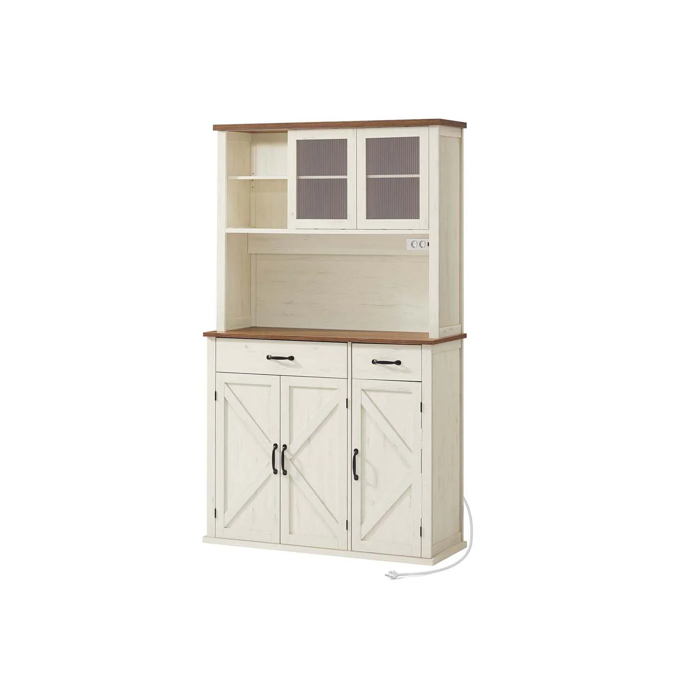 Image of Credenza cucina con luce multipresa e ripiani regolabili