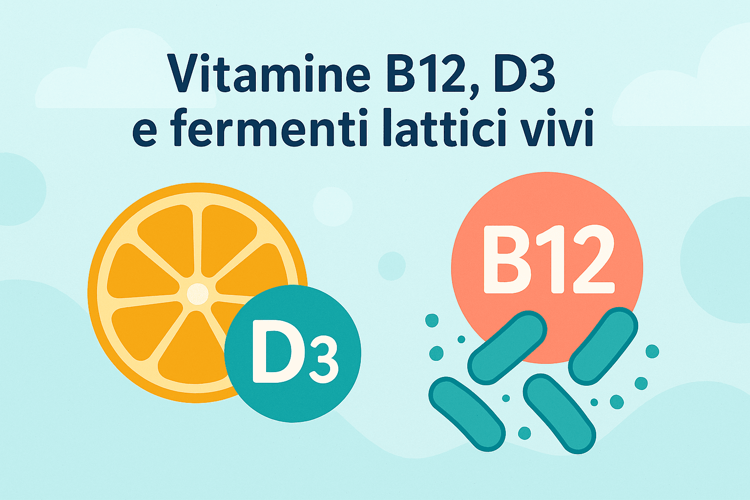 Vitamine B12 e D3 con fermenti lattici vivi