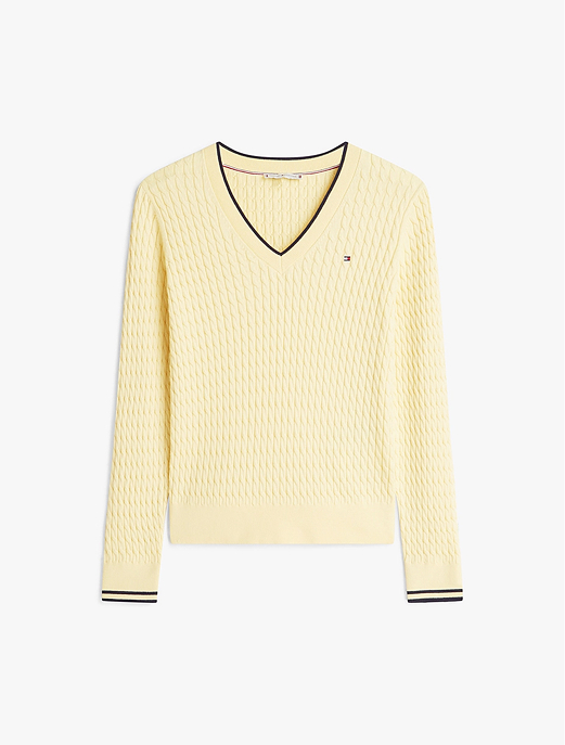 Pullover a maglia intrecciata