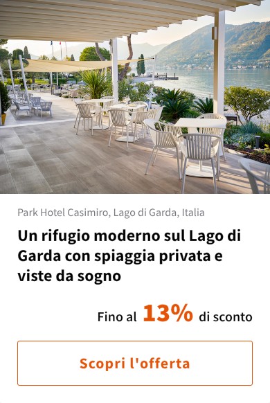 Un rifugio moderno sul Lago di Garda con spiaggia privata e viste da sogno