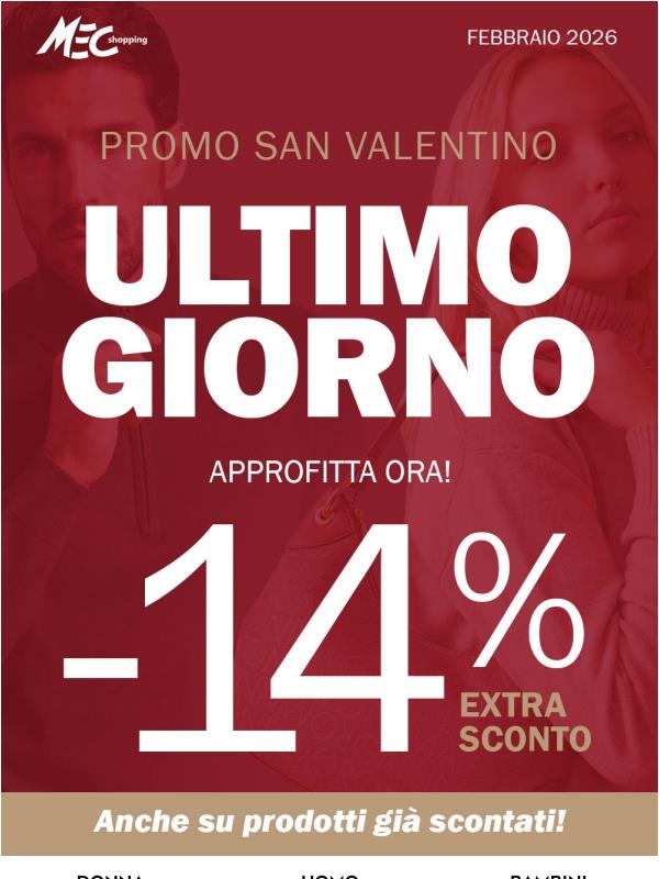 Ultimo giorno⏰ -14% EXTRA  #SanValentino