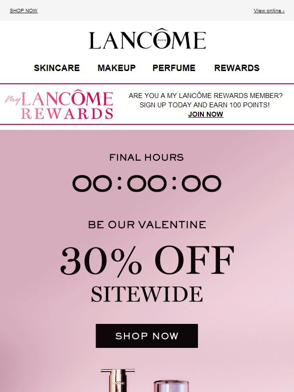 Bye-bye, 30% OFF...