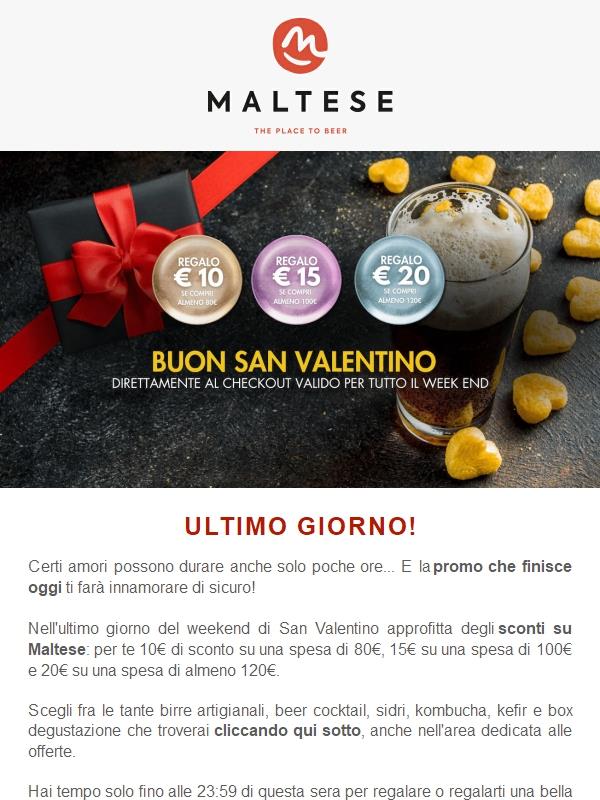 Ultimo giorno di sconti per San Valentino!