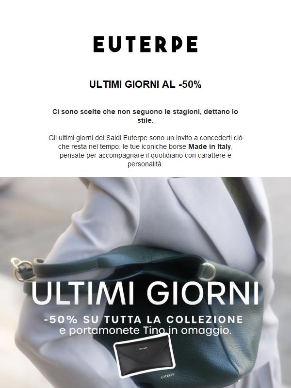 Ultimi giorni al -50% ✨