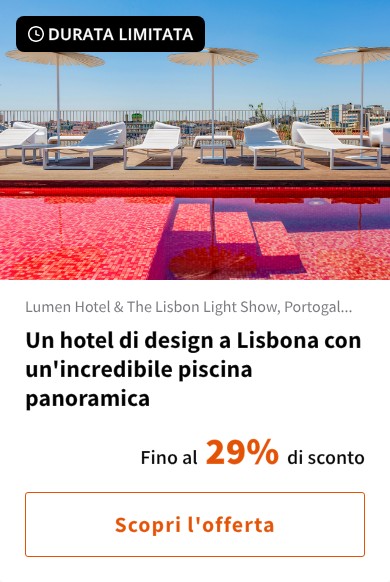 Un hotel di design a Lisbona con un'incredibile piscina panoramica