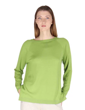 Maglioni Colors of the World in lana verde Donna JQ509974230 60025