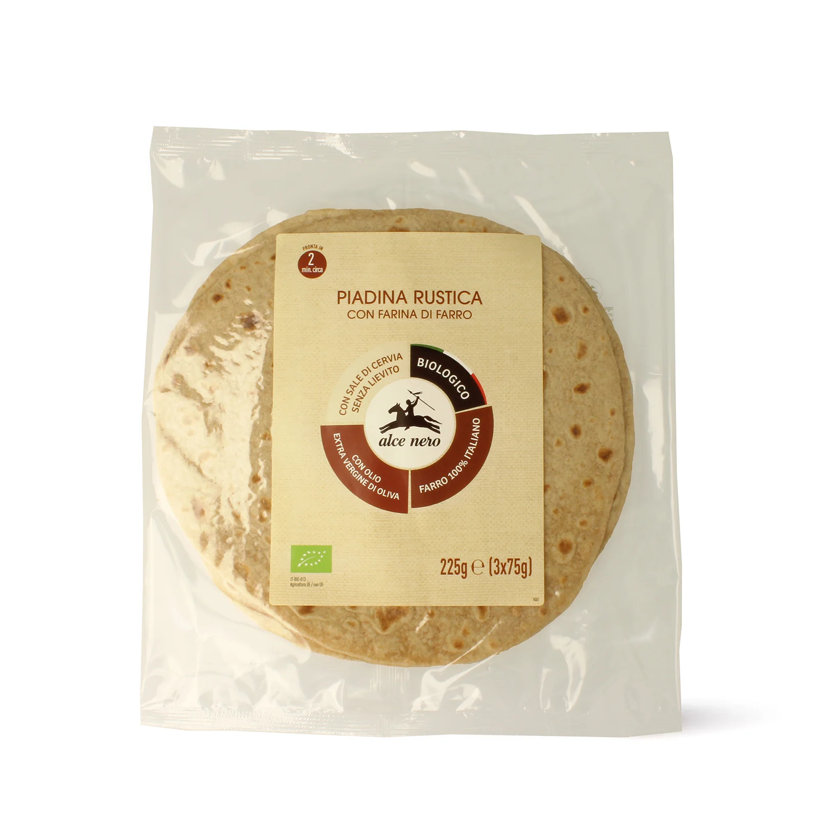 Image of Piadina rustica biologica con farina di farro - 3 x 75 g