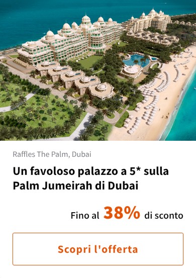 Un favoloso palazzo a 5* sulla Palm Jumeirah di Dubai