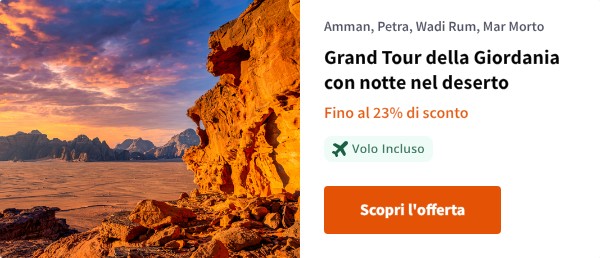 Grand Tour della Giordania con notte nel deserto