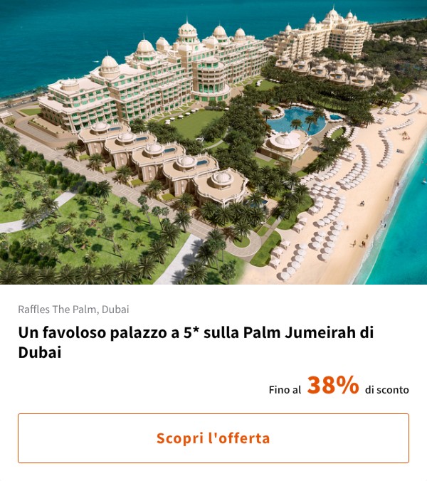Un favoloso palazzo a 5* sulla Palm Jumeirah di Dubai