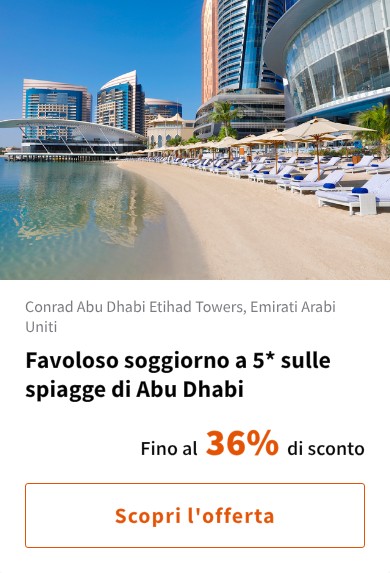 Favoloso soggiorno a 5* sulle spiagge di Abu Dhabi