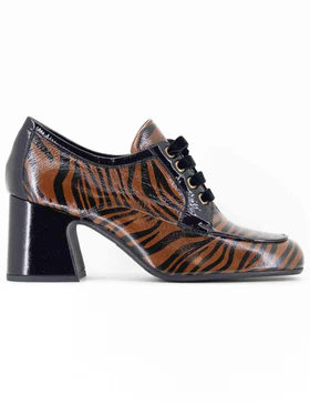 Stringate in pelle animalier Donna 5115Z 019