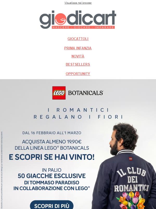 Scopri come vincere 1 di 50 giacche esclusive LEGO x Tommaso Paradiso.