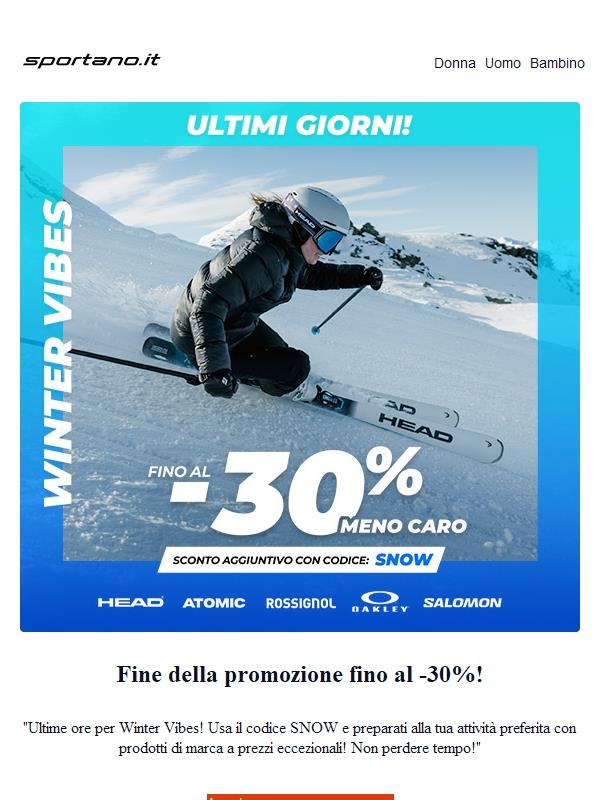 Il tempo stringe! Winter Vibes fino al -30% sta per terminare!