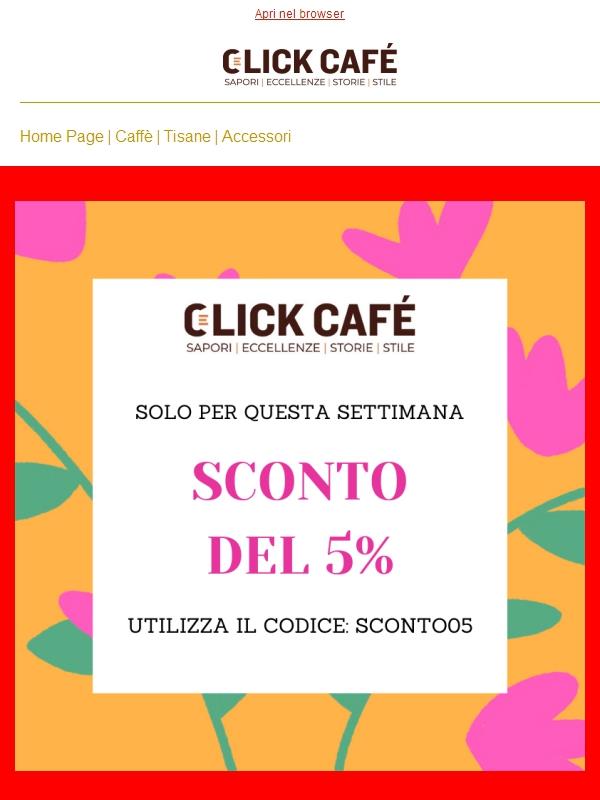 Approfitta del 5% di sconto