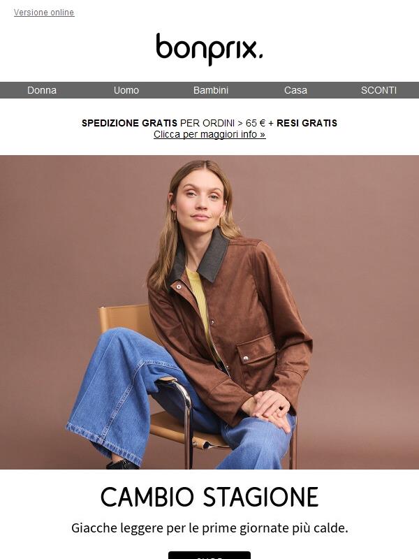 Nuove giacche da mezza stagione