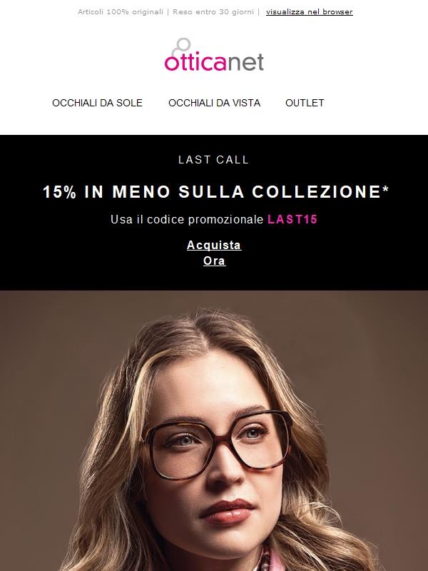 ✨ Extra -15% sulla nuova collezione — ultimi giorni con LAST15!