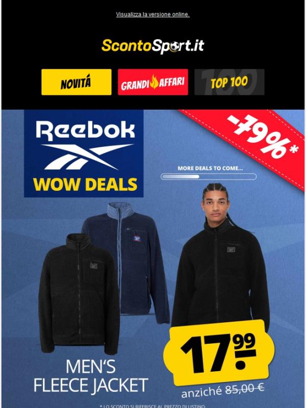Giacca in pile Reebok 17,99 € 😱 WOW Deal!