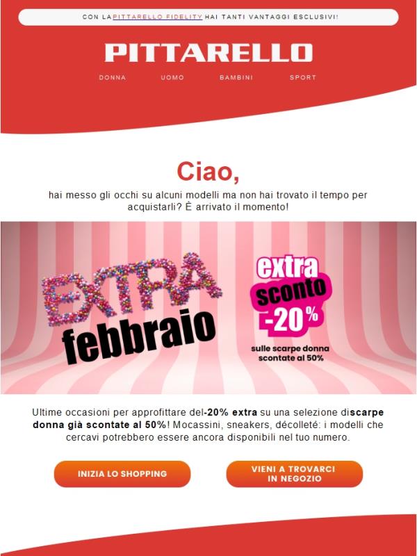 Ultima chance ⏳ Scarpe donna al -50% + 20% extra!