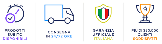 Icone disponibilità consegna garanzia clienti soddisfatti