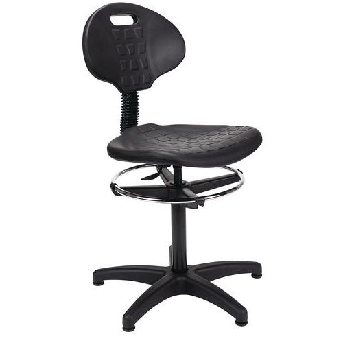 Sedia da officina ergonomica - alta - Manutan Expert