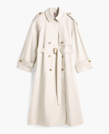 Trench oversize in twill idrorepellente