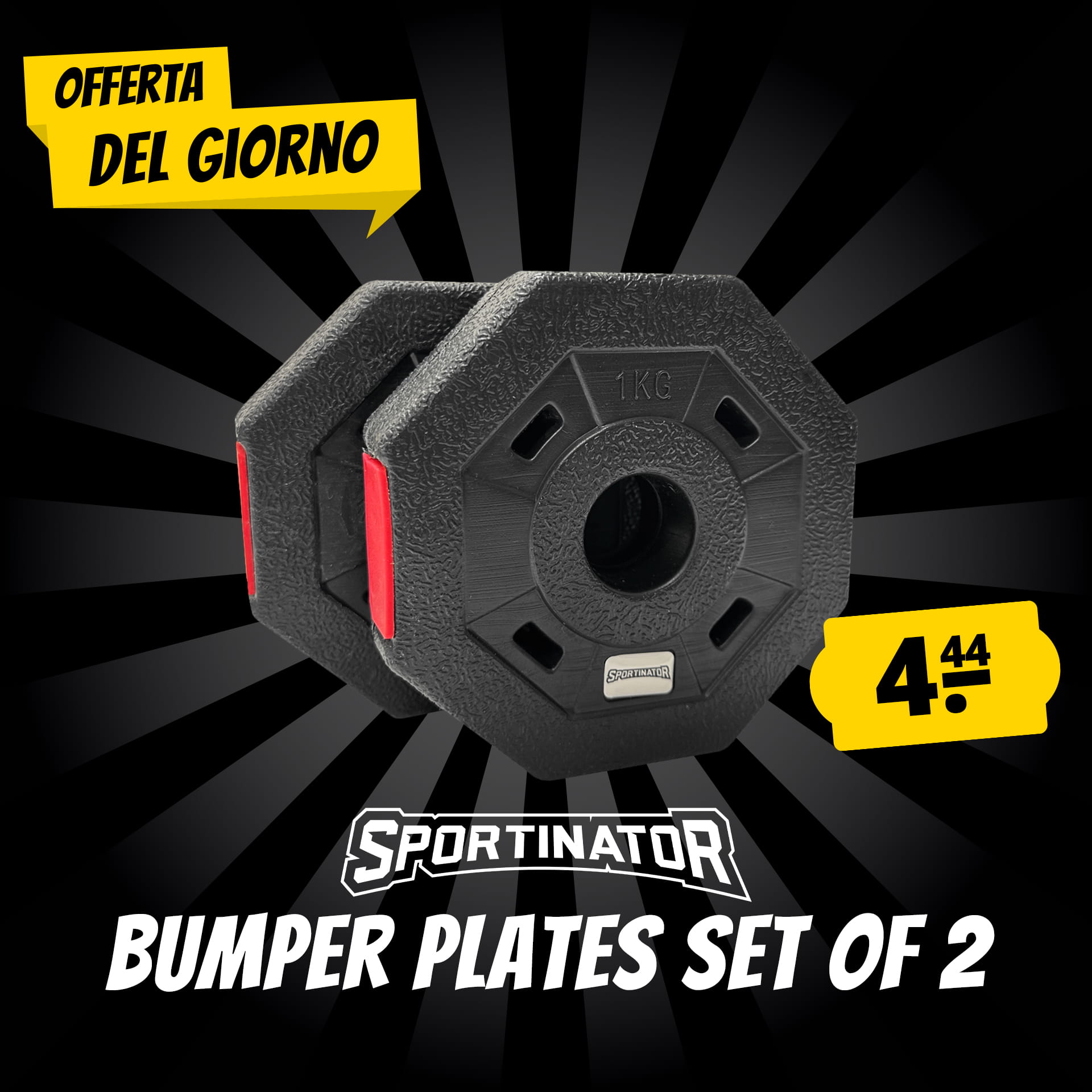 sportinator dischi per paraurti da 1 kg dischi per pesi fitness set da 2