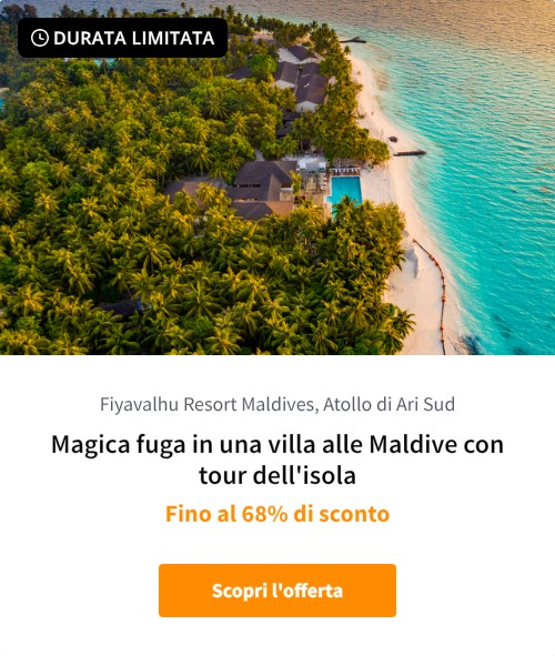 Magica fuga in una villa alle Maldive con tour dell'isola