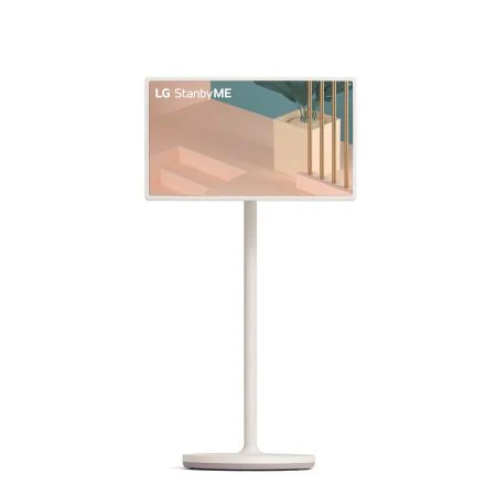 StanbyME | Schermo personale da 27'' | Touchscreen orientabile, Design a stelo con ruote, Batteria integrata, Wi-Fi, WebOS 22